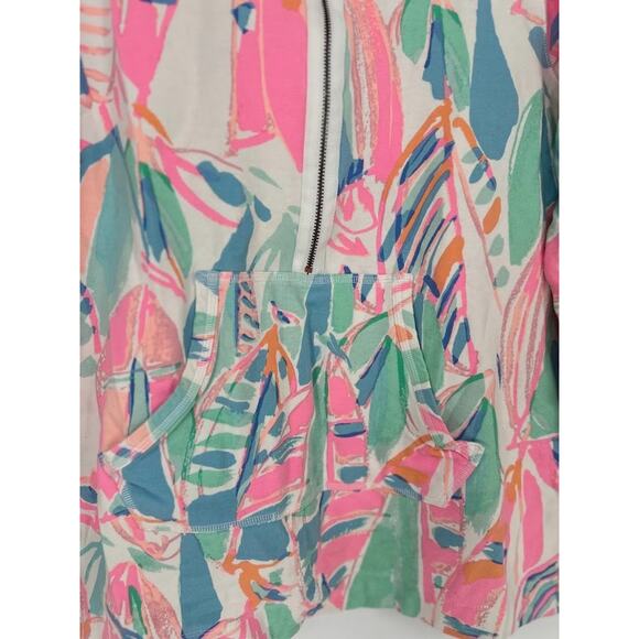 Lilly Pulitzer Out To Sea Skipper Popover Half Zip Sailboat Sweatshirt Small - Picture 4 of 12